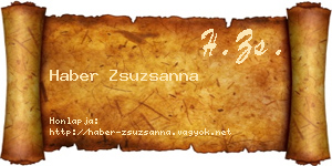 Haber Zsuzsanna névjegykártya